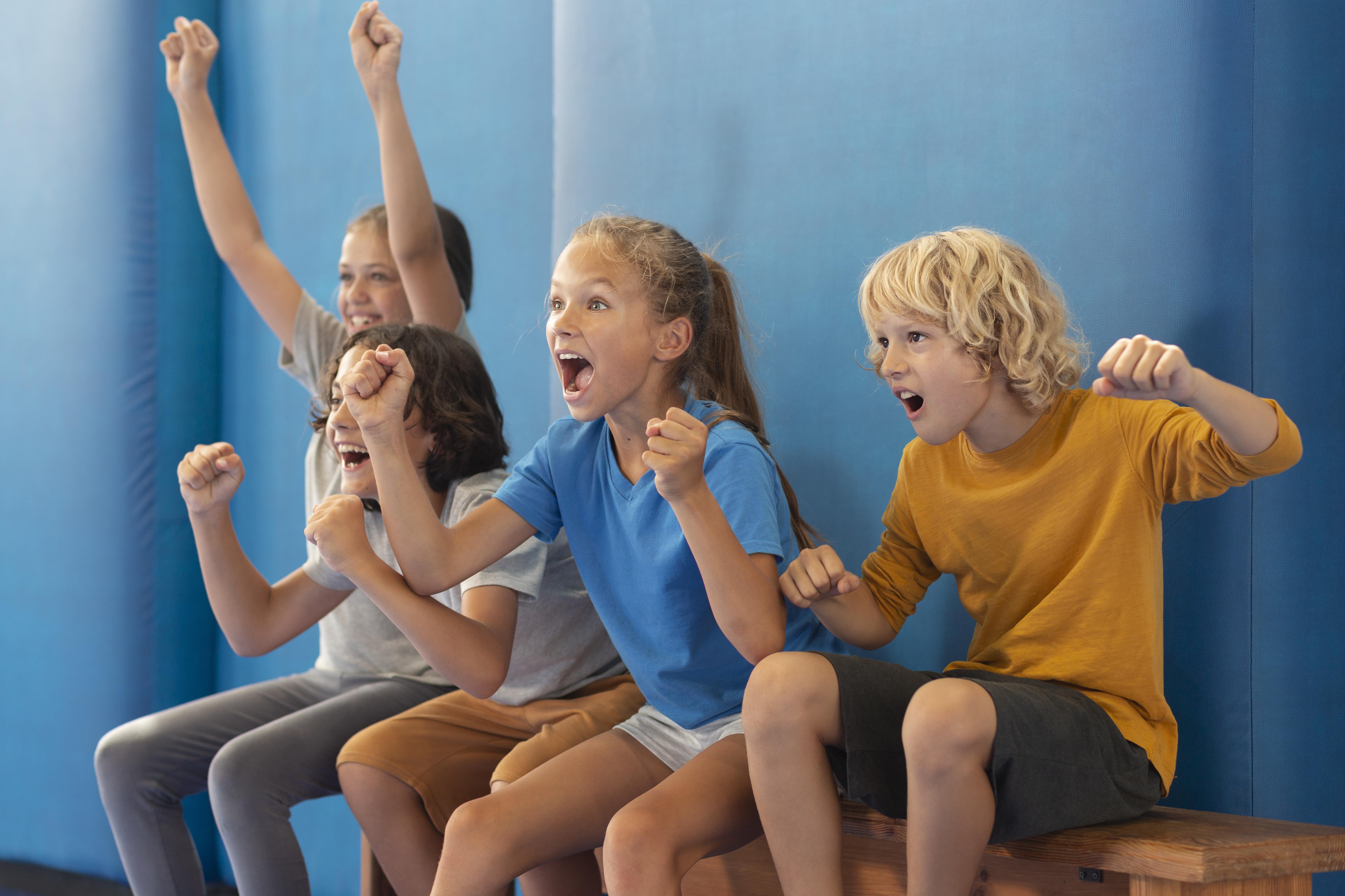 Happy Children Enjoying Their Gym Class